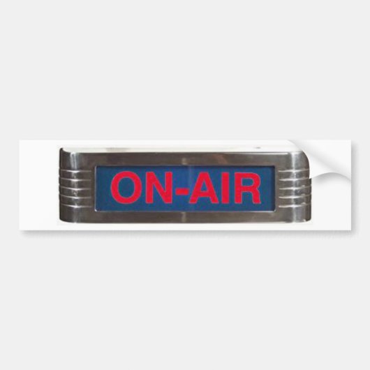 Antiek on-air-signalisatie of on-the-air-uitzendin bumpersticker (Voorkant)