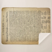 Antiek onafhankelijkheidsverklaring sherpa deken (Voorkant (horizontaal))