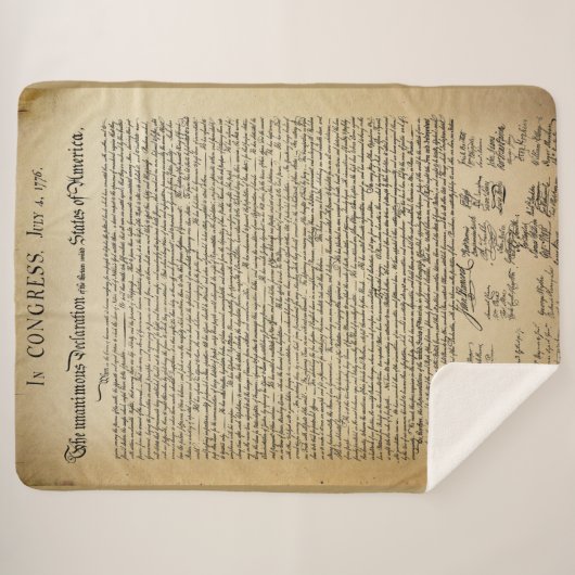 Antiek onafhankelijkheidsverklaring sherpa deken (Voorkant (horizontaal))