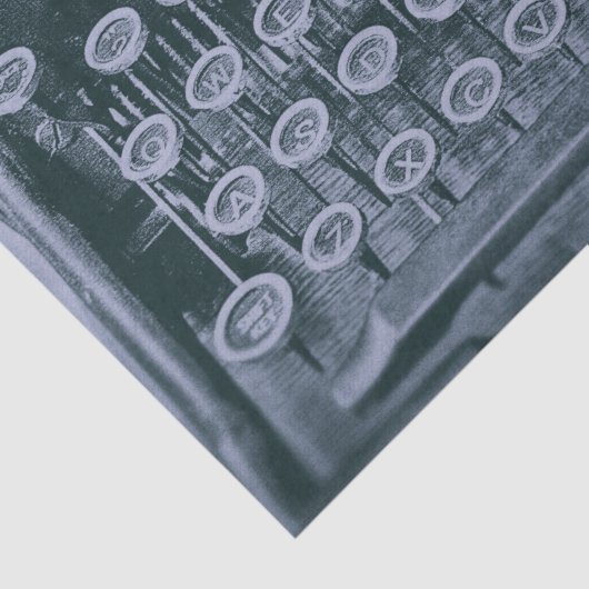  Antiek - ongelijkgrijze schrijfmachine - lospagin Tissuepapier (Detail)