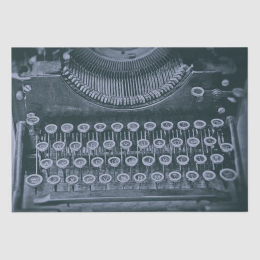  Antiek - ongelijkgrijze schrijfmachine - lospagin Tissuepapier (Voorkant)