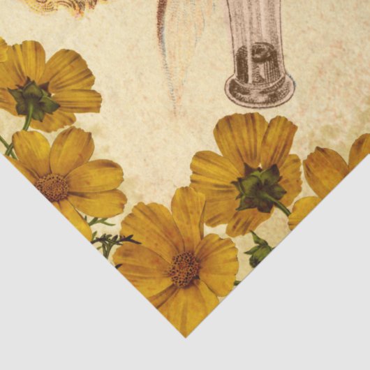 Antiek ontkoppeling van Cherub Keulen Tissuepapier (Detail)