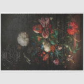 Antiek ontkoppeling van Floral en Frans script Tissuepapier (Voorkant)