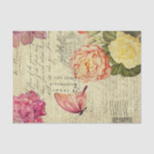 Antiek ontkoppeling van Floral Ephemera Tissuepapier (Voorkant)