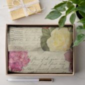 Antiek ontkoppeling van Floral Ephemera Tissuepapier (Geschenk)