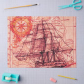 Antiek ontleedkaart Faux Canvas afdrukken Tissuepapier (Craft)