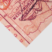 Antiek ontleedkaart Faux Canvas afdrukken Tissuepapier (Detail)