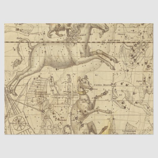 Antiek ontwerp van de Galaxy Kaart Reeks 2 Tissuepapier (Voorkant)