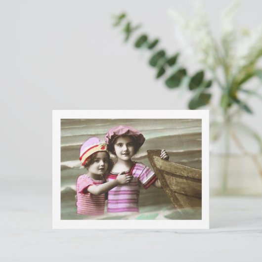 Antiek ontwerp van het Franse Briefkaart (Staand voorkant)