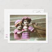 Antiek ontwerp van het Franse Briefkaart (Voorkant / Achterkant)