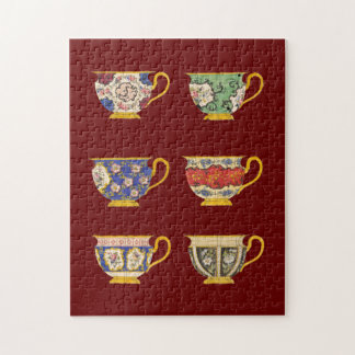 Antiek ontwerp voor theebeker legpuzzel