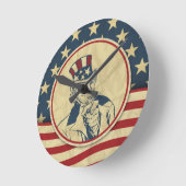 antiek oom sam ronde klok (Hoek)