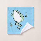 Antiek Oorsprong Verhaal Grumpy Frog Japanese Toad Bad Handdoek (Wasdoekje)