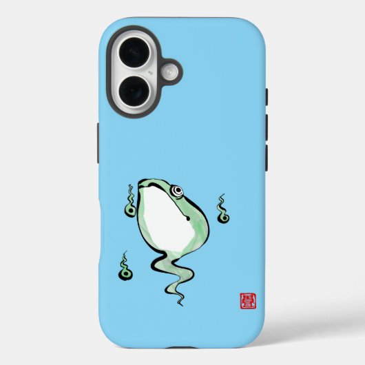 Antiek Oorsprong Verhaal Grumpy Frog Japanese Toad Case-Mate iPhone Case (Achterkant)