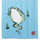 Antiek Oorsprong Verhaal Grumpy Frog Japanese Toad Douchegordijn (Voorkant)