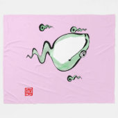 Antiek Oorsprong Verhaal Grumpy Frog Japanese Toad Fleece Deken (Voorkant (Horizontaal))