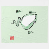 Antiek Oorsprong Verhaal Grumpy Frog Japanese Toad Fleece Deken (Voorkant (Horizontaal))