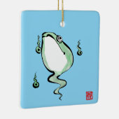 Antiek Oorsprong Verhaal Grumpy Frog Japanese Toad Keramisch Ornament (Rechts)