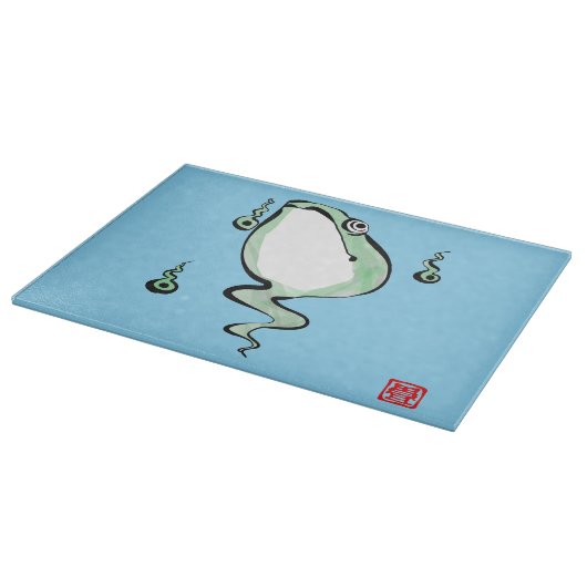 Antiek Oorsprong Verhaal Grumpy Frog Japanese Toad Snijplank (Hoek)