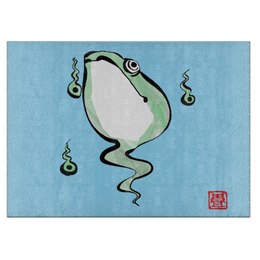 Antiek Oorsprong Verhaal Grumpy Frog Japanese Toad Snijplank (Voorkant)