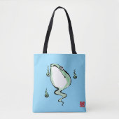 Antiek Oorsprong Verhaal Grumpy Frog Japanese Toad Tote Bag (Voorkant)