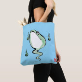 Antiek Oorsprong Verhaal Grumpy Frog Japanese Toad Tote Bag (Dichtbij)