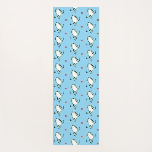 Antiek Oorsprong Verhaal Grumpy Frog Japanese Toad Yogamat (Achterkant)