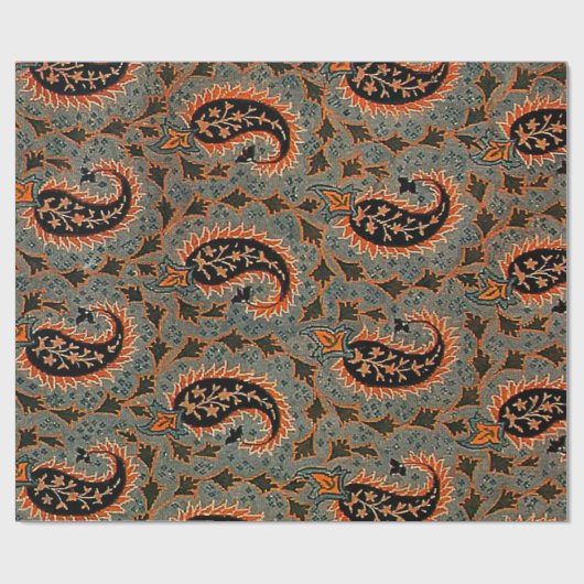 Antiek oost-Turks Perzisch Paisleytapijt Cadeaupapier (Vlak)