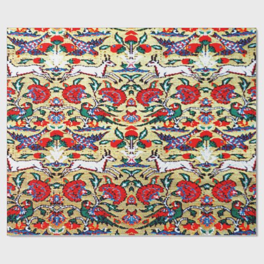 Antiek oost Turks Perzisch Patroon, Dieren Cadeaupapier (Vlak)