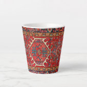 Antiek oost-Turks Perzisch tapijt Latte Mok (Voorkant)