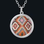 Antiek oost-Turks Perzisch tapijt Zilver Vergulden Ketting<br><div class="desc">Antiek oosterpatroon.</div>