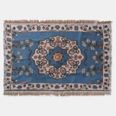 Antiek oost-Turks perzisch tapijtblauw Deken (Voorkant)