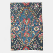 Antiek oost-Turkse Perzische Blauwe Textuur Theedoek (Verticaal)