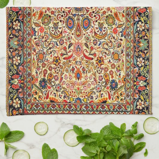 Antiek oost-Turkse tapijttextiel Theedoek (Gevouwen)