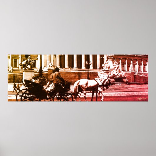 Antiek Oostenrijk Wenen parlement Poster (Voorkant)