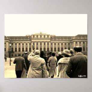 Antiek Oostenrijk Wenen Schonbrunn huizen Poster