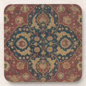 Antiek oosterachtig Perzisch Rode Patroon Bier Onderzetter (Voorkant)