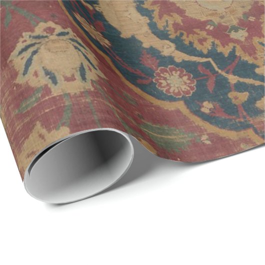  Antiek oosterachtig Perzisch Rode Patroon Cadeaupapier (Rol Hoek)