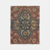  Antiek oosterachtig Perzisch Rode Patroon Fleece Deken (Voorkant)