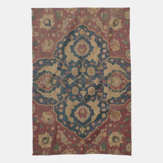  Antiek oosterachtig Perzisch Rode Patroon Theedoek (Verticaal)