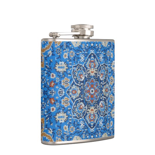 Antiek-oosterblauwTurks Perzisch tapijt Heupfles (Rechts)