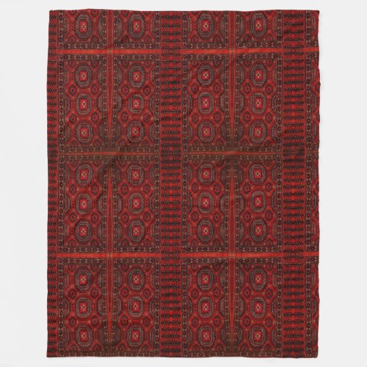 Antiek oosterend design fleece deken (Voorkant)