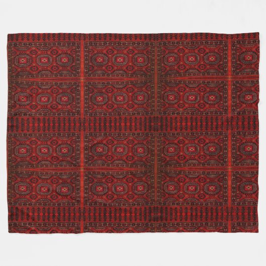 Antiek oosterend design fleece deken (Voorkant (Horizontaal))