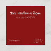 Antiek oosterend design vierkante visitekaartje (Achterkant)