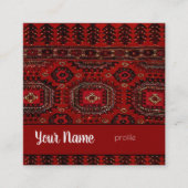 Antiek oosterend design vierkante visitekaartje (Voorkant)