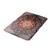 Antiek  Oosters Goud Rood Perzisch tapijt Badmat (Gekanteld)