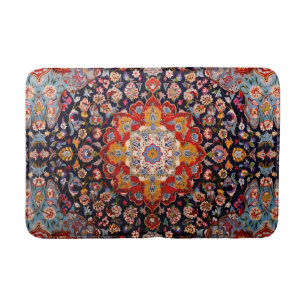 Antiek  Oosters Goud Rood Perzisch tapijt Badmat