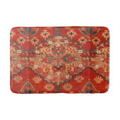 Antiek Oosters rood sinaasappel Dhurrie Kilim Tapi Badmat (Voorkant)