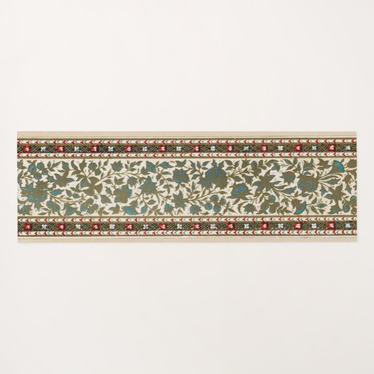 Antiek Oosters Tapijt Botanische Patroon Runner Yogamat (Achterkant (horizontaal))