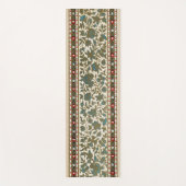 Antiek Oosters Tapijt Botanische Patroon Runner Yogamat (Voorkant)